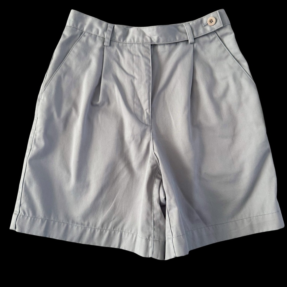 Liz Claiborne Lizsport Gray Pleated Vintage Mom Shorts High Rise 0 24P Peppy‎